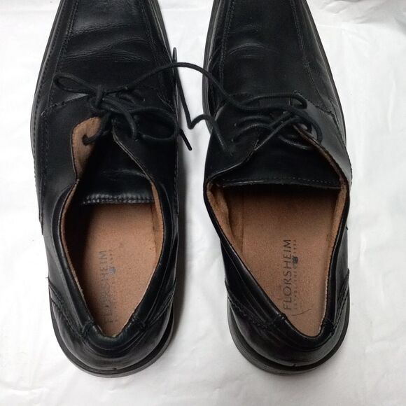 Florsheim Shoes Mens 11 Casual Oxfords Black Leather Derby Comfort main image 10